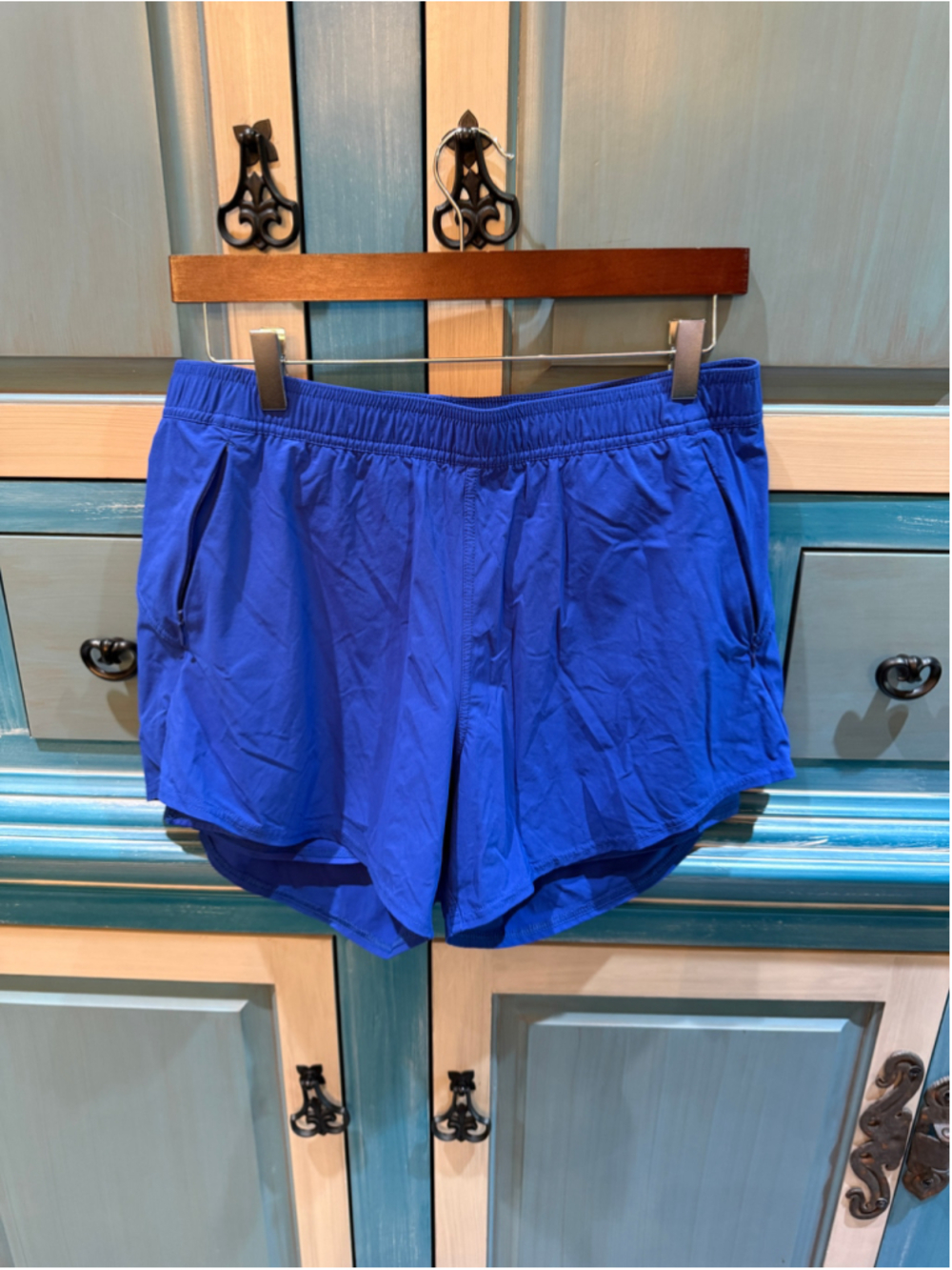 Women's Fair Harbor Blue Athletic Running Shorts Size L